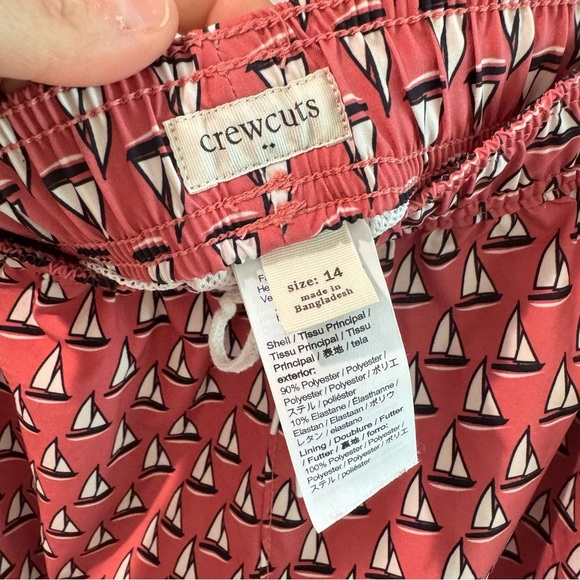 J Crew Crewcuts Boys Sailboat Swim Trunks Size 14 - Picture 5 of 6
